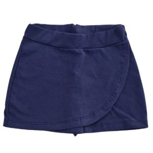 Shorts Saia Menina Infaltil Básico Liso Azul Marinho