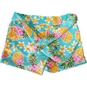 Short Cinto Infantil Abacaxi Colorido