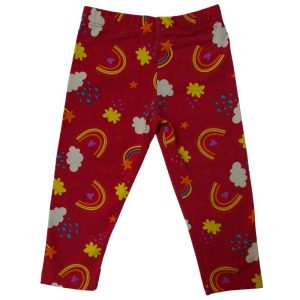 Calça Leggin Feminina Infantil Cotton Estampa Colors
