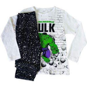 Pijama Infantil Masculino Manga Longa Personagem Hulk