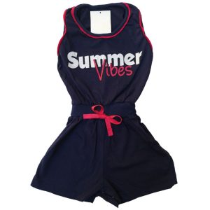 Macacão Infantil Menina Verão Roupa Moda Summer Vibes