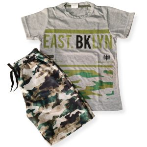 Conjunto Infantil Masculino Verão Camuflado Urban Freestyle