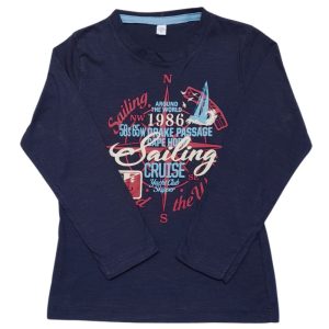 Camiseta Manga Longa Infantil Masculina The World
