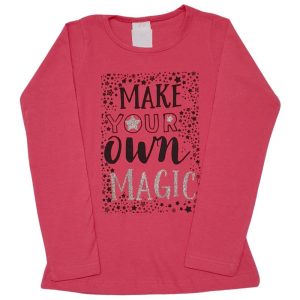Camiseta Manga Longa Infantil Feminina Make