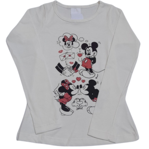Camiseta Manga Longa Infantil Feminina Disney