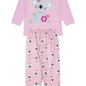 Pijama Infantil Feminino Inverno Coala - Rosa Claro