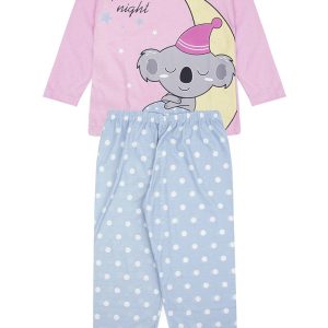 Pijama Infantil Feminino Inverno Good Night - Rosa Claro