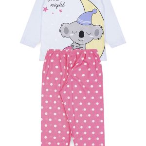Pijama Infantil Feminino Inverno Good Night - Branco