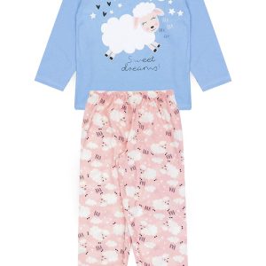 Pijama Infantil Feminino Inverno Sweet Dreams - Azul Claro
