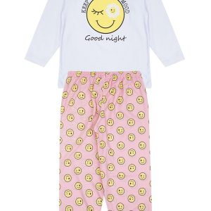 Pijama Infantil Feminino Inverno Smile - Branco