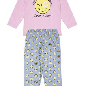 Pijama Infantil Feminino Inverno Smile - Rosa Claro