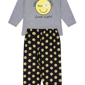 Pijama Infantil Feminino Inverno Smile - Mescla