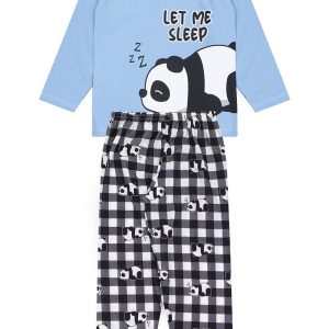Pijama Infantil Masculino Inverno Let Me Sleep - Azul Claro