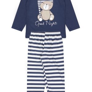 Pijama Infantil Masculino Inverno Good Night -  Azul