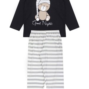 Pijama Infantil Masculino Inverno Good Night - Preto