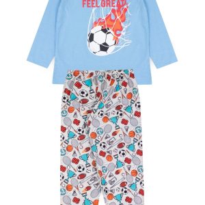Pijama Infantil Masculino Inverno Fun Ahead- Azul Claro