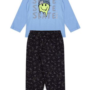 Pijama Infantil Masculino Inverno Skate - Azul Claro
