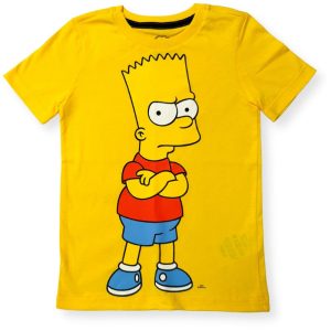 Camiseta Infantil Masculina Manga Curta Personagem Bart Simpson