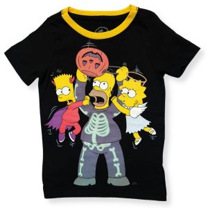 Camiseta Infantil Masculina Manga Curta Personagem Simpsons