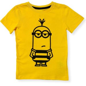 Camiseta Manga Curta Masculina Infantil Personagem Minions