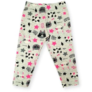 Calça Leggin Feminina Infantil Personagem Animal Rock