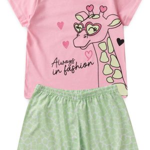 Pijama Infantil Feminino Verão Always On Fashion - Rosa Claro