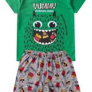 Pijama Infantil Masculino Verão Yummy - Verde