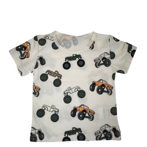 Camiseta Verão Infantil Masculina Carros - Branco