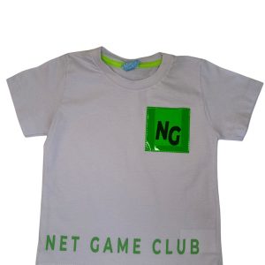 Camiseta Verão Infantil Masculina Net Game Club - Branco