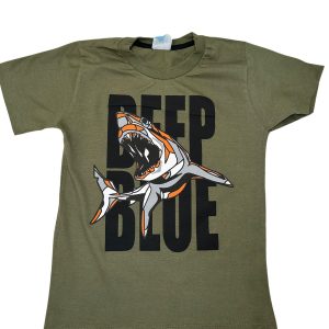 Camiseta Verão Infantil Masculina Tubarão - Verde