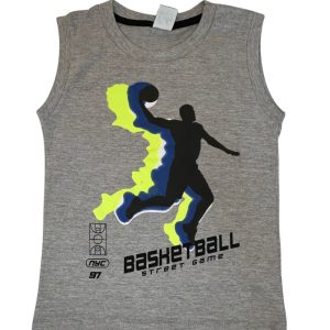 Camiseta Verão Infantil Masculina Basketball - Mescla