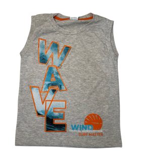 Camiseta Verão Infantil Masculina Wave Wind - Mescla