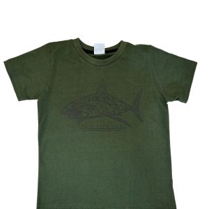 Camiseta Verão Infantil Masculina Tubarão Oreat - Verde