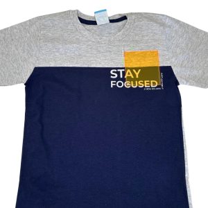 Camiseta Verão Infantil Masculina Stay Focused - Azul