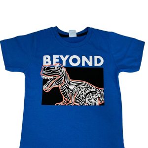 Camiseta Verão Infantil Masculina Beyond Dino - Azul