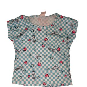 Cropped Verão Infantil Feminino Cute - Verde Água