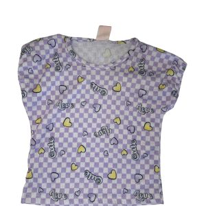 Cropped Verão Infantil Feminino Cute - Roxo
