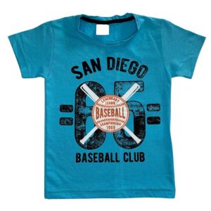 Camiseta Verão Infantil Masculina Baseball Club - Azul