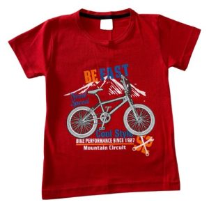 Camiseta Verão Infantil Masculina Be Fast - Vermelho