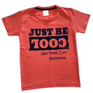 Camiseta Verão Infantil Masculina Just Be - Salmão