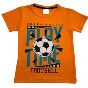 Camiseta Verão Infantil Masculina Championship - Laranja