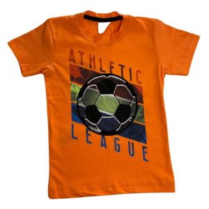 Camiseta Verão Infantil Masculina Atheletic League - Laranja